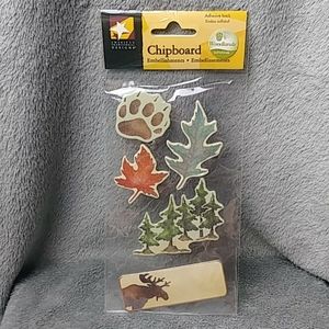 Unopened Chipboard Stickers Woodland Earthtones